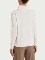 Maglia con collo a ciambella in Merino Soft Bianchi Donna - Ragno