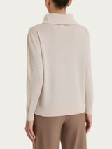 Maglia con collo a ciambella in Merino Soft Bianchi Donna - Ragno