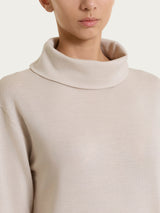 Maglia con collo a ciambella in Merino Soft Bianchi Donna - Ragno