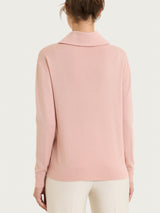 Maglia con collo a ciambella in Merino Soft Rosa Donna - Ragno