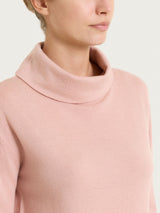 Maglia con collo a ciambella in Merino Soft Rosa Donna - Ragno