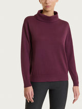 Maglia con collo a ciambella in Merino Soft Viola Donna - Ragno