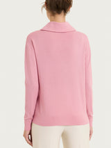 Maglia con collo a ciambella in Merino Soft Rosa Donna - Ragno