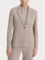 Blazer due bottoni in Eco Jacquard misto lana Marroni Donna - Ragno