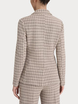 Blazer due bottoni in Eco Jacquard misto lana Marroni Donna - Ragno