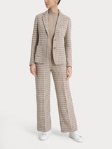 Blazer due bottoni in Eco Jacquard misto lana Marroni Donna - Ragno
