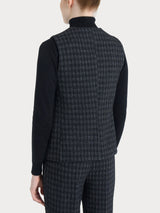 Gilet con quattro bottoni in Eco Jacquard misto lana Neri Donna - Ragno