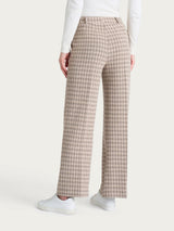Pantalone ampio alla caviglia in Eco Jacquard misto lana Marroni Donna - Ragno