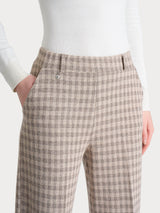 Pantalone ampio alla caviglia in Eco Jacquard misto lana Marroni Donna - Ragno