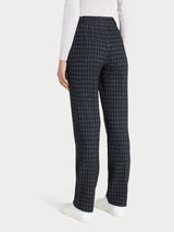 Pantalone dritto con tasche in Eco Jacquard misto lana Neri Donna - Ragno