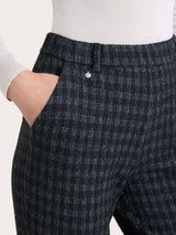 Pantalone dritto con tasche in Eco Jacquard misto lana Neri Donna - Ragno