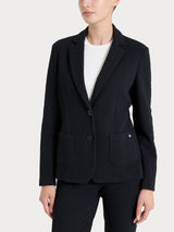 Blazer con due bottoni in Eco Jacquard Neri Donna - Ragno