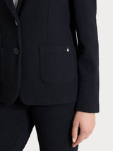 Blazer con due bottoni in Eco Jacquard Neri Donna - Ragno