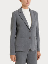 Blazer con due bottoni in Eco Jacquard Neri Donna - Ragno