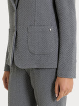 Blazer con due bottoni in Eco Jacquard Neri Donna - Ragno