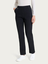 Pantalone dritto con tasche in Eco Jacquard  Neri Donna - Ragno