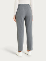 Pantalone dritto con tasche in Eco Jacquard  Neri Donna - Ragno