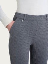 Pantalone dritto con tasche in Eco Jacquard  Neri Donna - Ragno