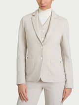 Blazer due bottoni con fantasia in Eco Jacquard Bianchi Donna - Ragno