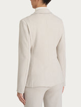 Blazer due bottoni con fantasia in Eco Jacquard Bianchi Donna - Ragno