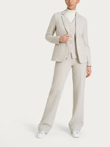 Blazer due bottoni con fantasia in Eco Jacquard Bianchi Donna - Ragno