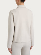 Giacca Shacket con fantasia in Eco Jacquard Bianchi Donna - Ragno