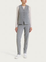 Gilet con quattro bottoni in Eco Jacquard Neri Donna - Ragno