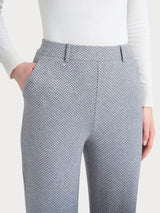 Pantalone in fantasia ampio con tasche in Eco Jacquard Neri Donna - Ragno