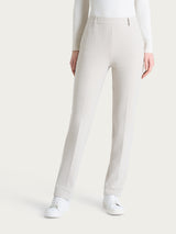 Pantalone in fantasia dritto con tasche in Eco Jacquard  Bianchi Donna - Ragno