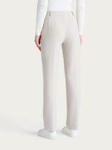 Pantalone in fantasia dritto con tasche in Eco Jacquard  Bianchi Donna - Ragno