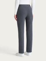 Pantalone in fantasia dritto con tasche in Eco Jacquard  Neri Donna - Ragno