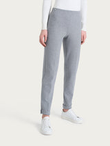 Pantalone in fantasia a sigaretta con spacchetti in Eco Jacquard Neri Donna - Ragno