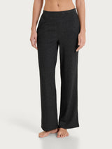 Pantalone ampio con tasche in Flannel Compact Neri Donna - Ragno