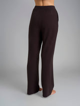 Pantalone ampio con tasche in Flannel Compact Marroni Donna - Ragno