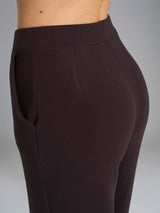 Pantalone ampio con tasche in Flannel Compact Marroni Donna - Ragno