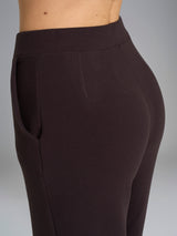 Pantalone ampio con tasche in Flannel Compact Marroni Donna - Ragno
