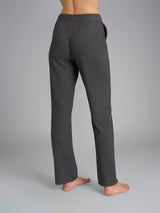 Pantalone dritto con tasche in Flannel Compact Neri Donna - Ragno
