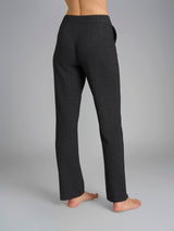 Pantalone dritto con tasche in Flannel Compact Neri Donna - Ragno