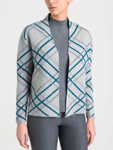 Cardigan aperto con fantasia check in Natural Soft Neri Donna - Ragno