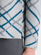 Cardigan aperto con fantasia check in Natural Soft Neri Donna - Ragno