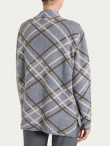 Cardigan aperto con fantasia check in Natural Soft Neri Donna - Ragno