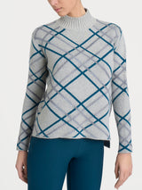 Lupetto con fantasia check in Natural Soft Neri Donna - Ragno