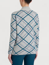 Lupetto con fantasia check in Natural Soft Neri Donna - Ragno