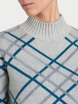 Lupetto con fantasia check in Natural Soft Neri Donna - Ragno