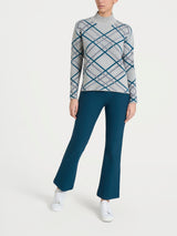 Lupetto con fantasia check in Natural Soft Neri Donna - Ragno