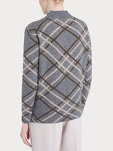 Lupetto con fantasia check in Natural Soft Neri Donna - Ragno