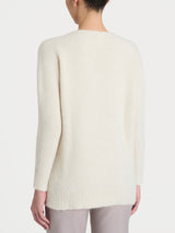 Maglia con scollo a V in Misto Alpaca Bianchi Donna - Ragno