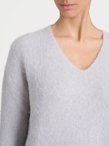 Maglia con scollo a V in Misto Alpaca Neri Donna - Ragno