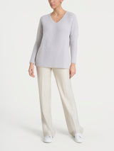 Maglia con scollo a V in Misto Alpaca Neri Donna - Ragno
