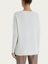 Maglia girocollo in Misto Alpaca Bianchi Donna - Ragno